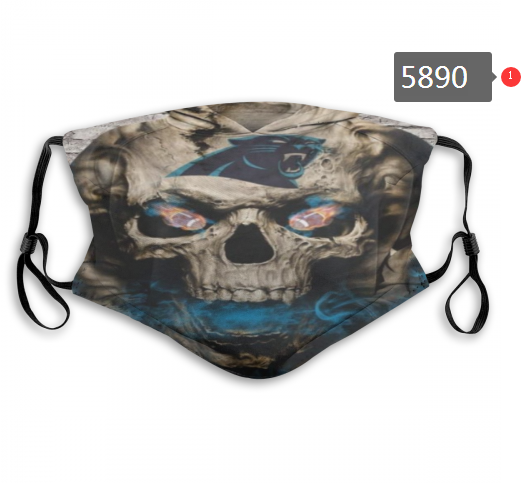 2020 NFL Carolina Panthers #5 Dust mask with filter->nfl dust mask->Sports Accessory